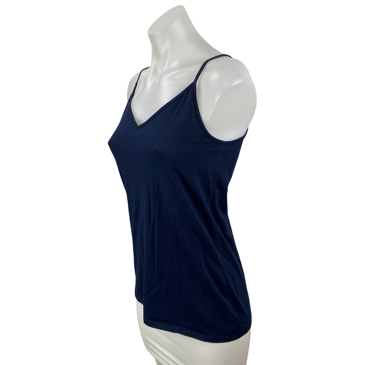 Ann Taylor LOFT Women Navy Blue V Neck Sleeveless Cami Camisole Tank Top Size M