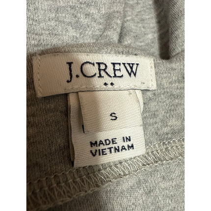 J.Crew Women's Gray Scalloped Square Neck Long Sleeve Knit Shirt Sweater Top S