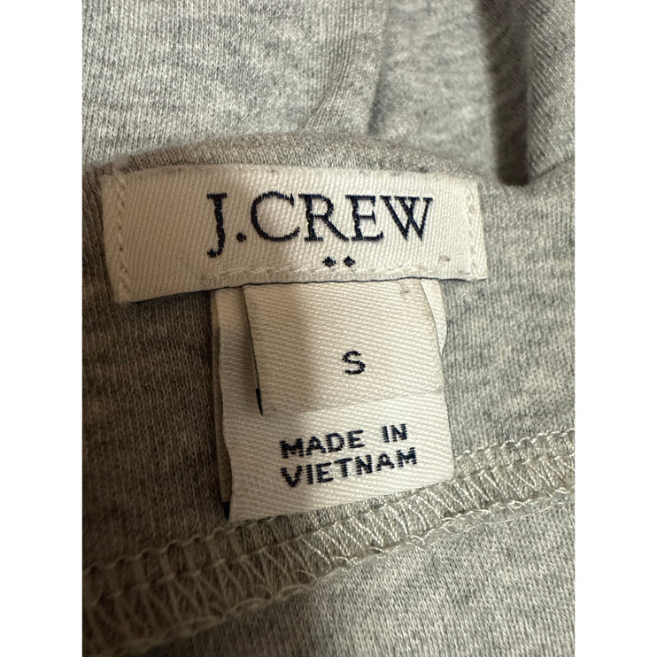 J.Crew Women's Gray Scalloped Square Neck Long Sleeve Knit Shirt Sweater Top S