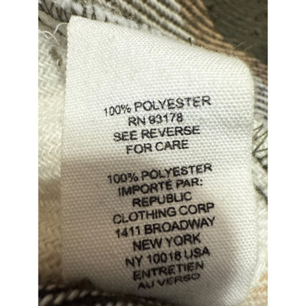 For The Republic Green Plaid Flannel Long Sleeve Button Shirt Jacket Shacket M