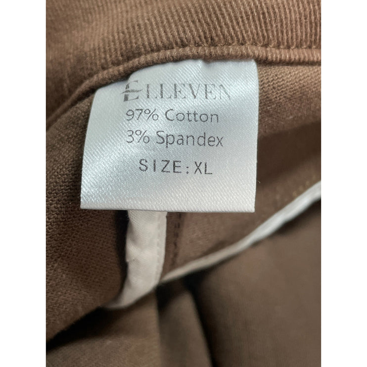 NEW Elleven Women's Brown High Waisted Cargo Utility Mini A Line Skirt Size XL