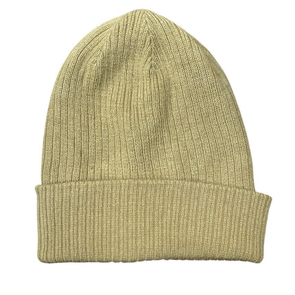 Aritzia Sunday Best Womens Brown Rib Knit Cuffed Fold Up Beanie Cap Hat One Size