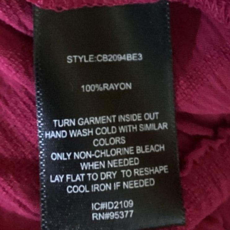 NEW Sanctuary Evereve Pink Tie Front V-Neck Long Sleeve Peasant Blouse Top Sz L