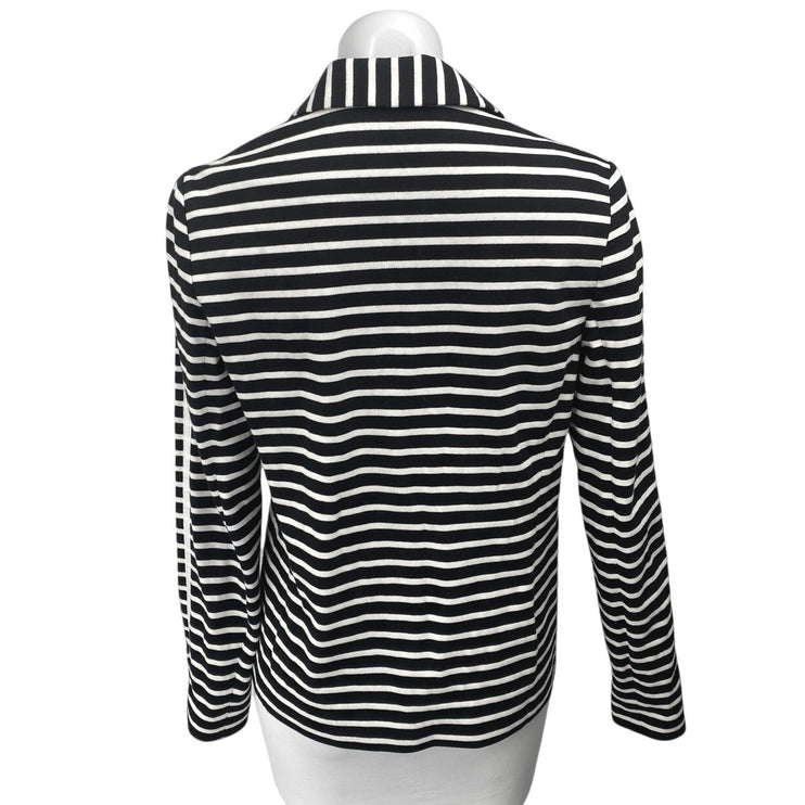 Ryan Roberts Black Striped Long Sleeve Collared Open Blazer Jacket Size OS