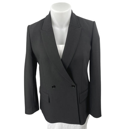 Club Monaco Women's Black Double Breasted Notch Collar Blazer Coat Jacket Sz 12
