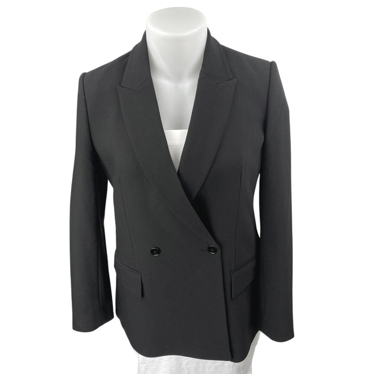 Club Monaco Women's Black Double Breasted Notch Collar Blazer Coat Jacket Sz 12