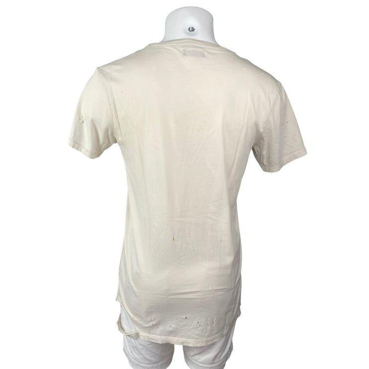 Zara Men's Beige Loud Minds Graphic Print Short Sleeve T Shirt Tee Top Size S