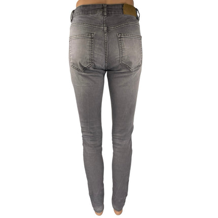 H&M Women's Gray Mid Rise Washed Ankle Casual Stretch Skinny Denim Jeans Size 6