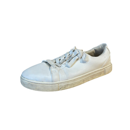 Joie Harvard Women's All White Lace Up Vegan Leather Sneakers Shoes Size 8.5M