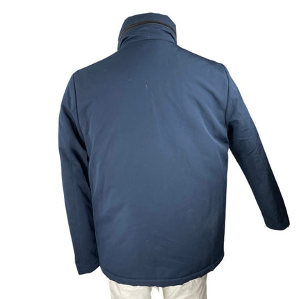 Kenneth Cole Mens Blue Full Zip Long Sleeve Water Resistant Puffer Coat Jacket M