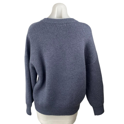 Oak + Fort Chunky Women's Blue Crew Neck Long Sleeve Sweatshirt Sweater Top XS