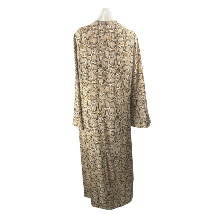 NEW BuddyLove Aspen Jamie Duster Snakeskin Long Sleeve Open Front Cardigan Top S