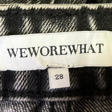 WeWoreWhat Women's Black High Waisted Straight Wide Leg Denim Jeans Pants Sz 28