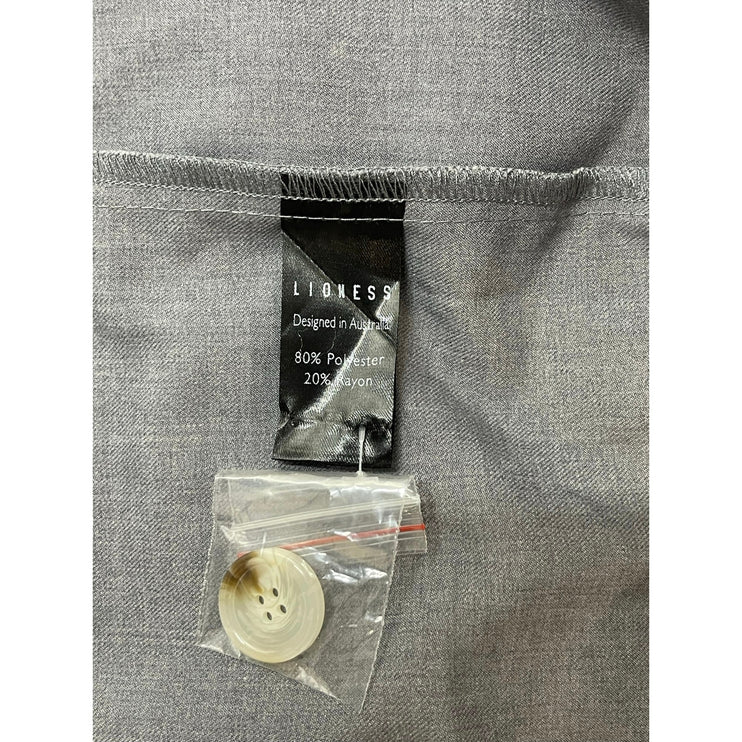 NEW Lioness Trencherous Women Slate Gray Double Breasted Tie Trench Coat Size XS
