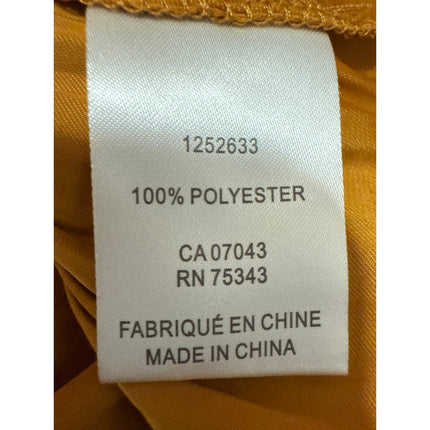 House Of Harlow 1960 Gold Satin Ruched Long Sleeve Peplum Crop Blouse Top Sz XS