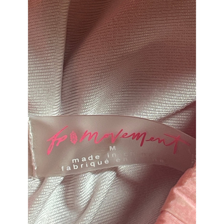 Free People The Way Home Pink High Rise Smocked Activewear Athletic Shorts Sz M