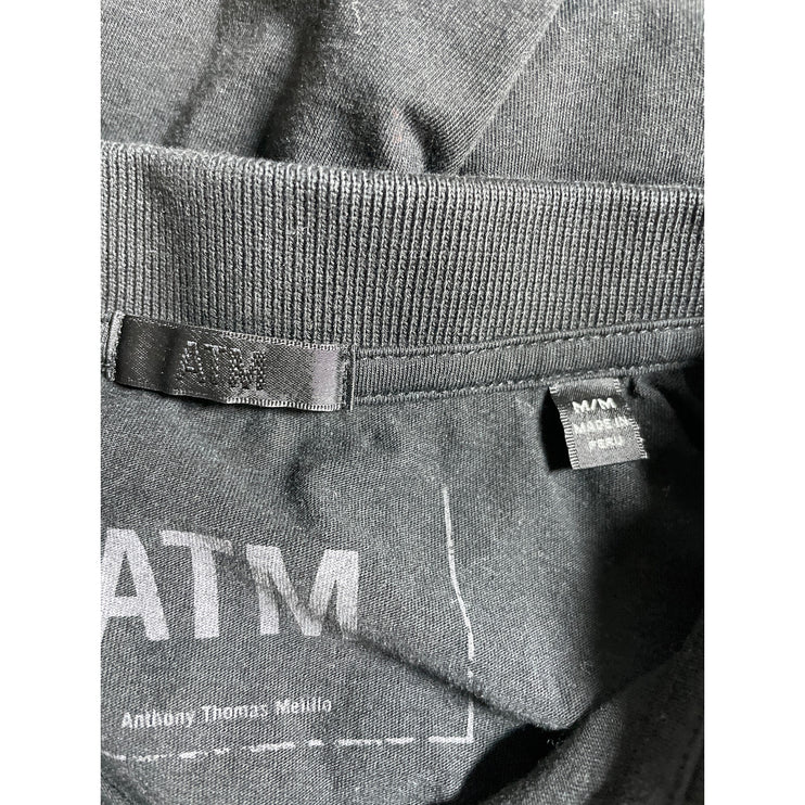 ATM Men's Black Collared Short Sleeve Dri-Fit Classic Jersey Golf Polo Shirt M