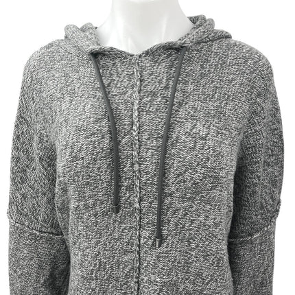 Alexander Wang Gray Wool Knitted Hoodie Hooded Oversized Pullover Sweater Top L