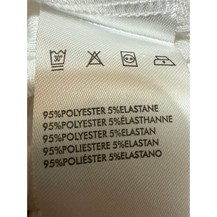 Steele White Ribbed Knit Long Sleeve Lettuce Edge Asymmetric Crop Top Size XS