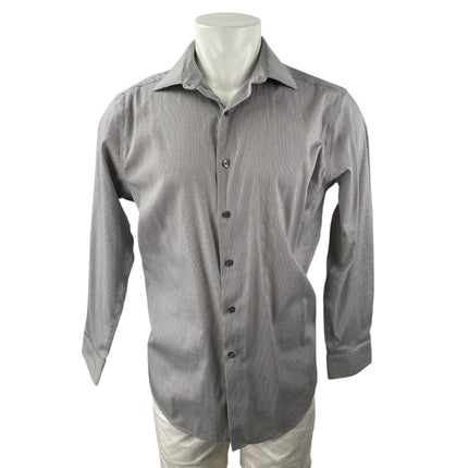 Alfani Men's Gray Athletic Fit Long Sleeve Button Down Dress Shirt Top Size M