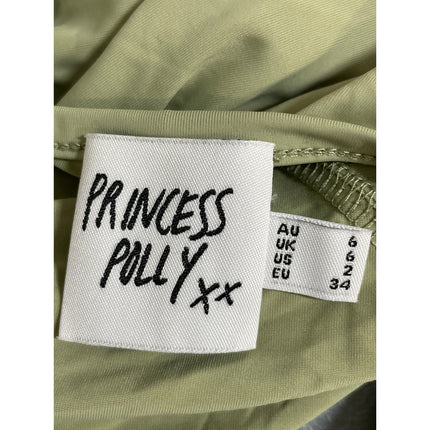 Princess Polly Moran Women's Green Square Neck Crop Bandeau Bolero Shrug Top 2