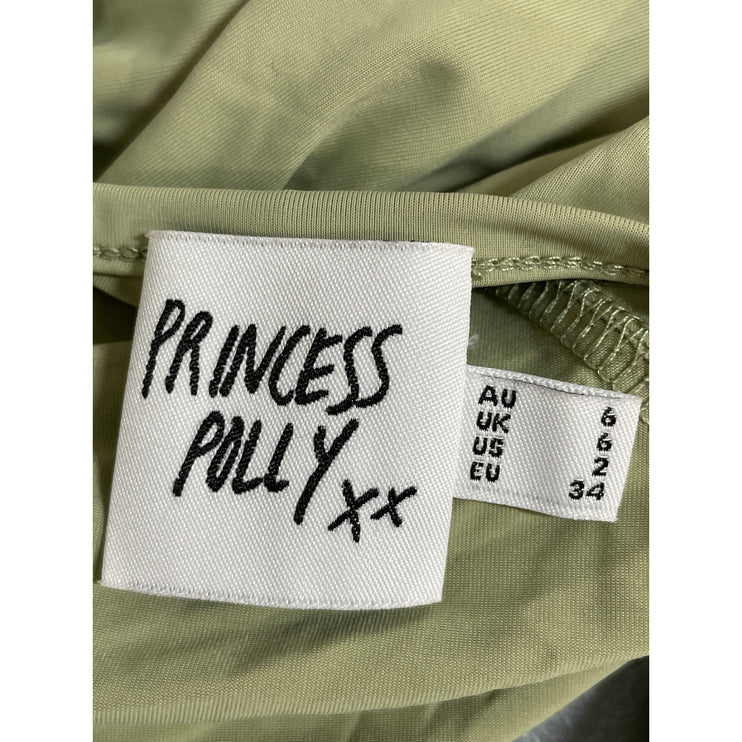 Princess Polly Moran Women's Green Square Neck Crop Bandeau Bolero Shrug Top 2