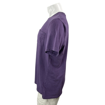 J.Crew Vintage Jersey Mens Purple Relaxed Pocket Crewneck T Shirt Tee Top Size L