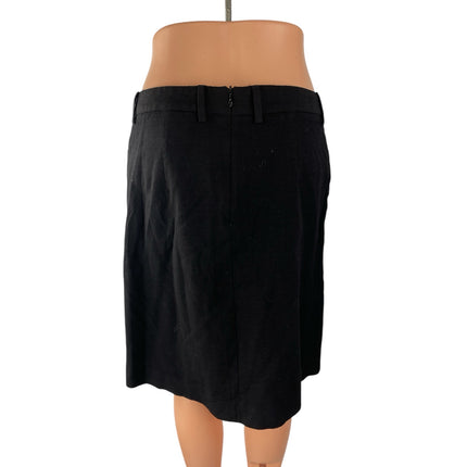 Filippa K Women's Black High Rise Business Work Midi Straight Pencil Skirt Sz M