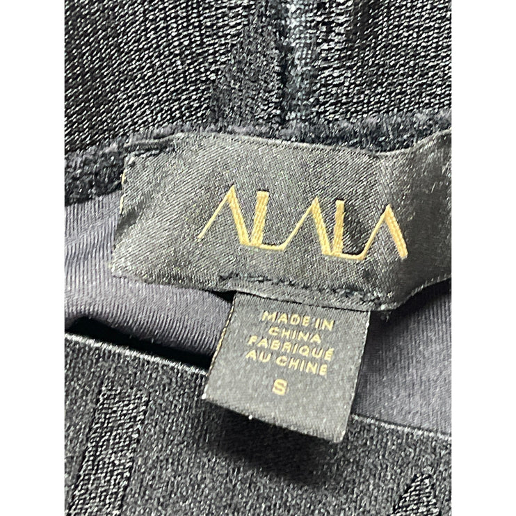 Alala Women's Black Palm Tree Print Yoga Workout Athletic Leggings Pants Size S