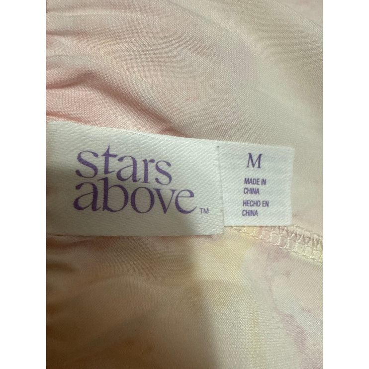 Stars Above Multicolor Silky Satin Marble Print 2Pc Sleepwear Robe Set Size M