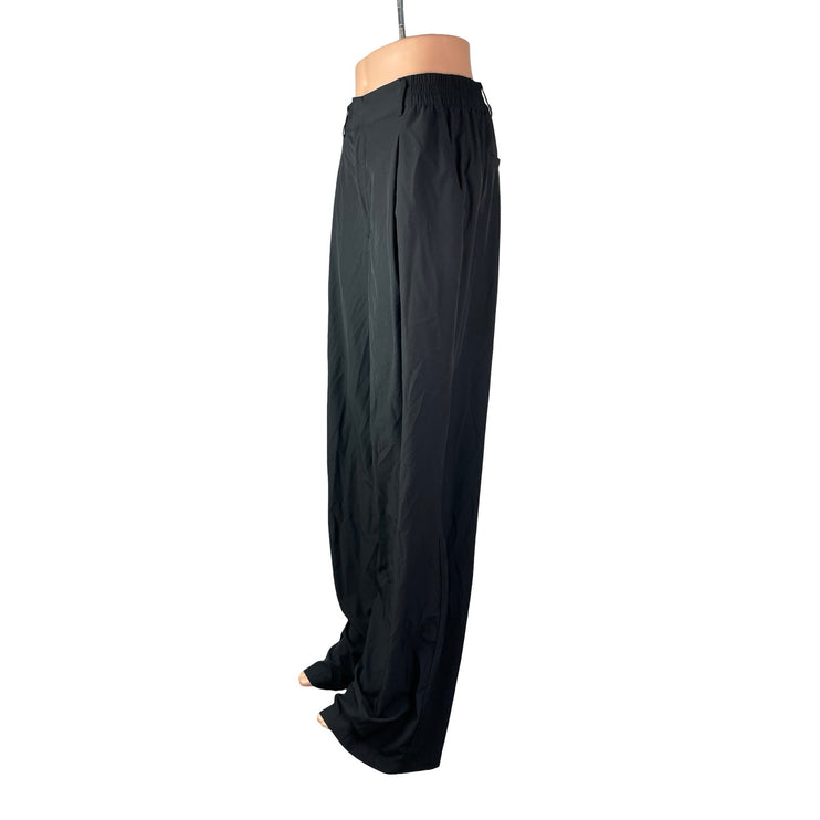 Gap Fit Women's Black Pleated High Rise Palazzo Wide Leg Trousers Dress Pants MT