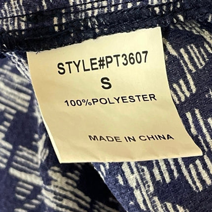 Papermoon Women's Navy Blue Geometric V Neck Sleeveless Tank Blouse Top Size S