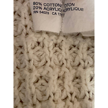 Gap Women's Cream Knit Long Sleeve Scoop Neck Relaxed Sweater Top Size XXL