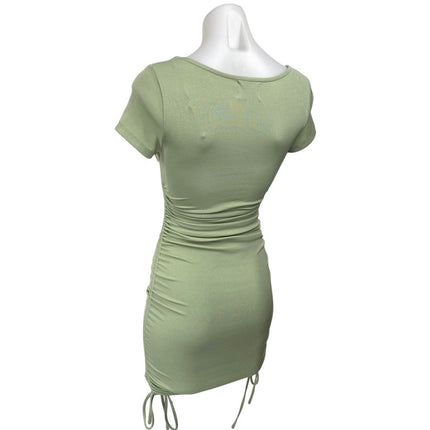 Princess Polly Green Short Sleeve Sweetheart Ruched Mini Bodycon Dress Brie Princess Polly Green Short Sleeve Sweetheart Ruched Mini Bodycon Dress Brie