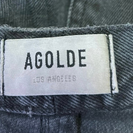 Agolde Women's Black High Waisted Relaxed Fit Straight Leg Denim Jeans Size S