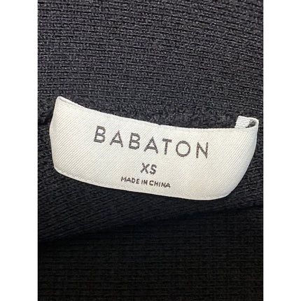 Aritzia Babaton Womens Black Cross Strap Sleeveless Ribbed Knit Crop Top Size XS