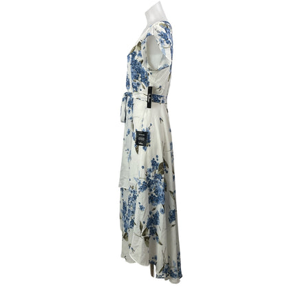 NEW Lulus French Country Side White Floral Asymmetrical Hem Hi-Low Dress Size L