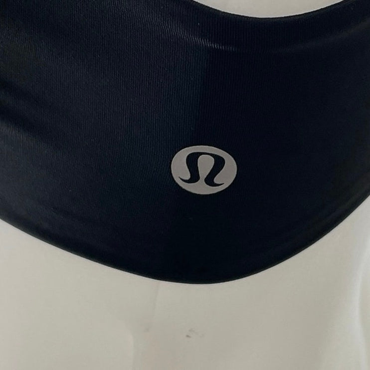 Lululemon Black Dual Strap Yoga Workout Running Athletic Sports Bra Crop Top S
