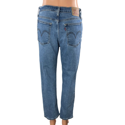 Levi's Wedgie Straight Women's Blue Medium Wash High Rise Denim Jeans Size 29