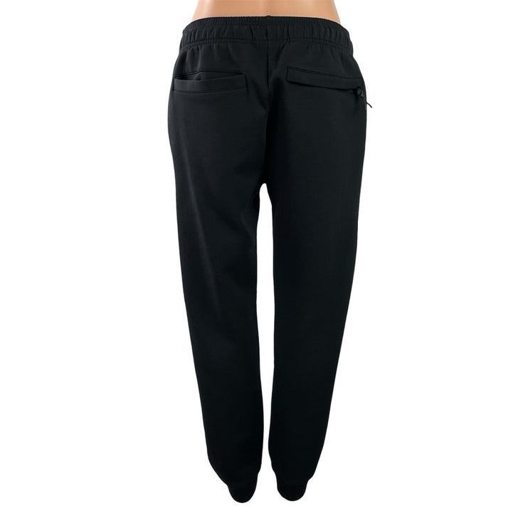 BYLT Black Elastic Waist Drawstring Tapered Athletic Trousers Jogger Pants Sz M