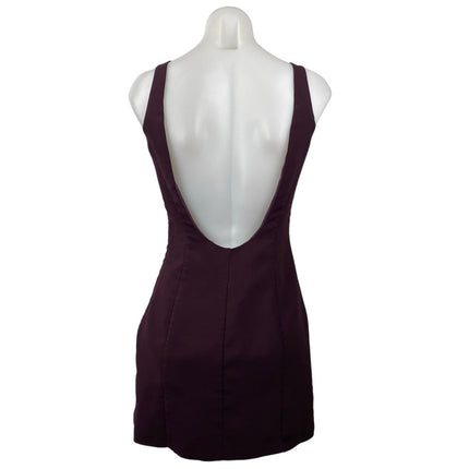 Amanda Uprichard Women's Purple Sleeveless Backless Mini Bodycon Sheath Dress M