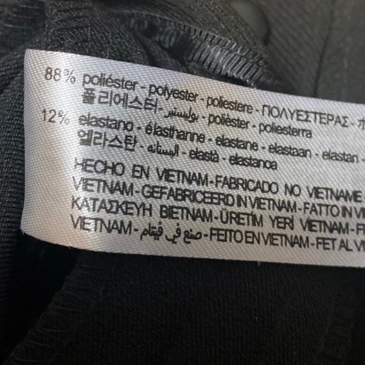 Zara Women's Black High Waisted Pleated Wide Leg Baggy Trousers Pants Size S