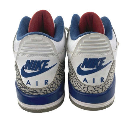 Nike Air Jordan 3 Retro Men's White Blue Athletic Basketball Sneakers Shoes 12