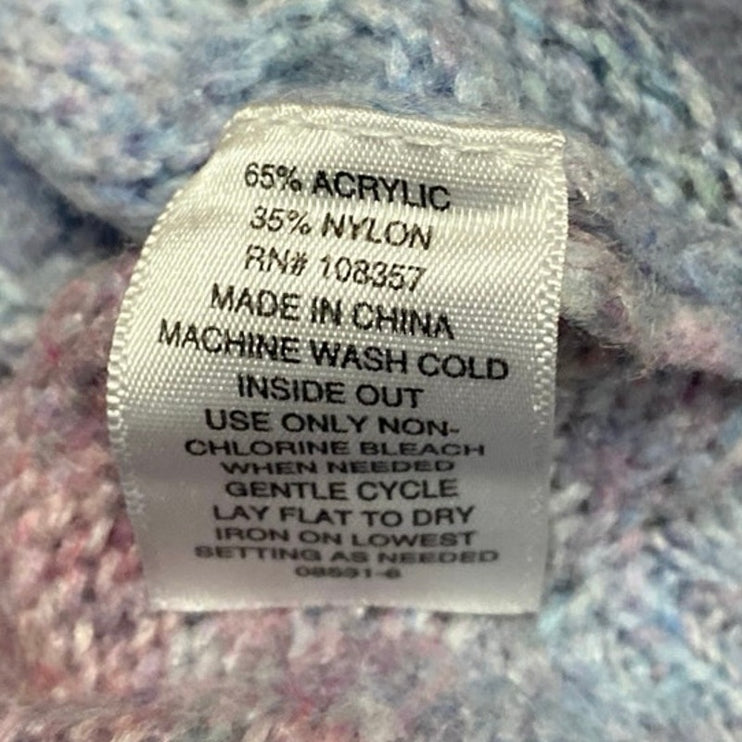 A New Approach Women's Multicolor Ombre Striped V-Neck Long Sleeve Sweater Top S