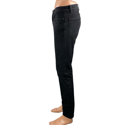 Theory Men's Black Mid Rise Casual Pocket Straight Leg Denim Jeans Size 31
