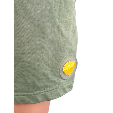 Eubi Women's Green Cotton High Rise Casual Activewear Athletic Sweat Shorts Sz M