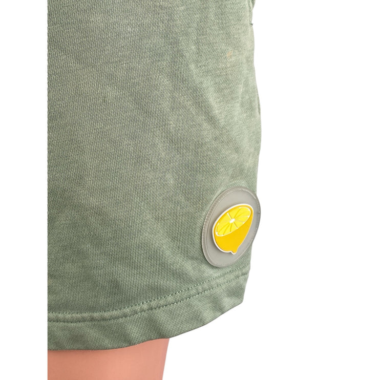 Eubi Women's Green Cotton High Rise Casual Activewear Athletic Sweat Shorts Sz M