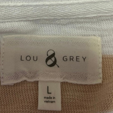 Lou & Grey Womens Multicolor Striped Sleeveless Knit Pullover Crop Tank Top Sz L