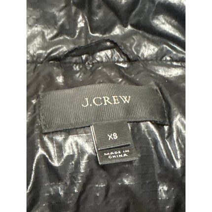 J.Crew Women's Black Insulated Down Zip Up Puffer Quilted Coat Vest Jacket XS
