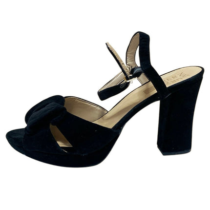 Naturalizer Adelle Women's Black Open Toe Ankle Strap Block Heels Sandals Sz 10